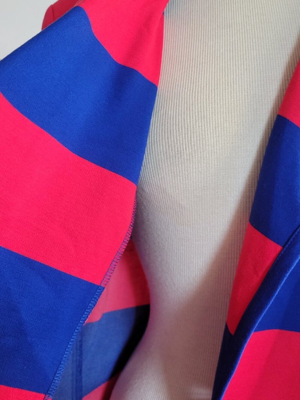 New York & Company Red & Blue Striped Blazer Dress - Picture 6 of 16